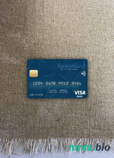 El Salvador Banco Azul de El Salvador visa obciążyć card wygląd fotograficzny skan PSD + zdjęcie